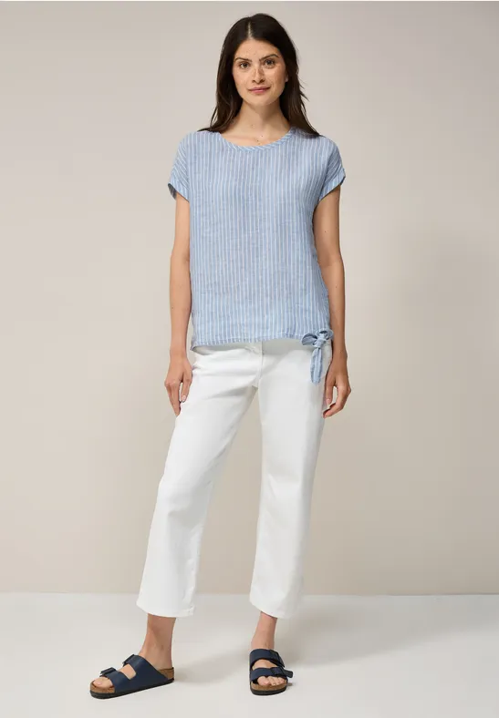 Chemisier en lin chambray forever blue