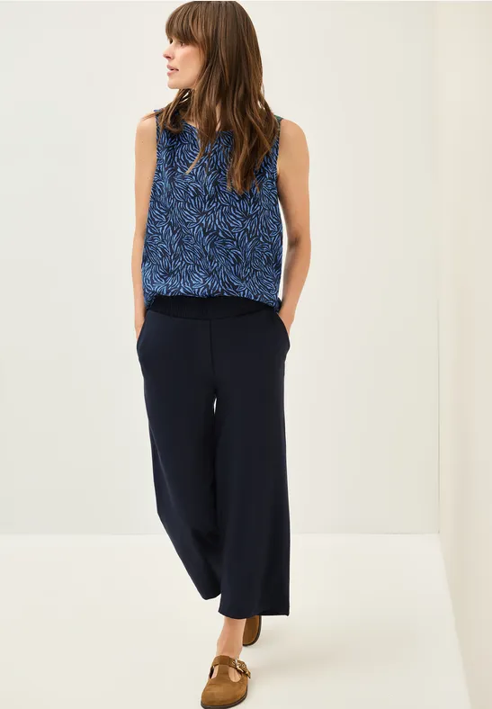 Blousetop met minimale print urban navy blue
