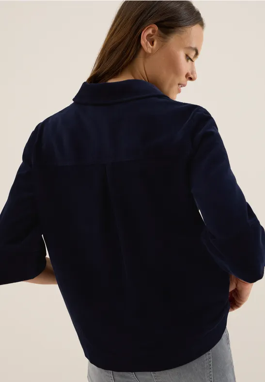 Corduroy overhemd blouse urban dark blue