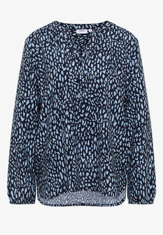 Gemusterte Tunika urban dark blue
