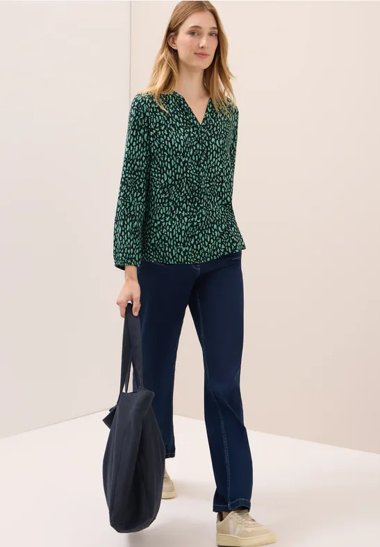 Tuniek met patroon ink green