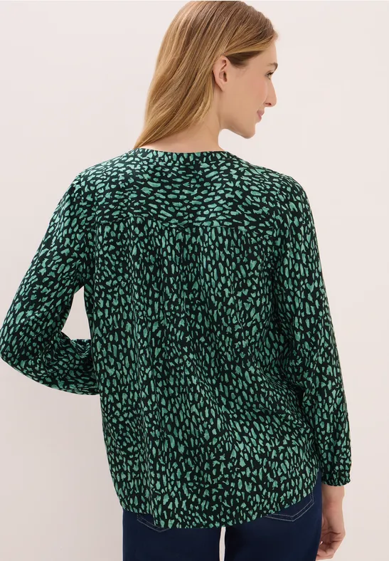 Tuniek met patroon ink green