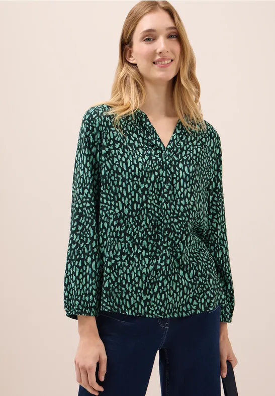 Tuniek met patroon ink green