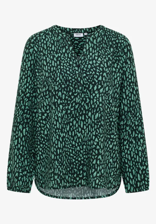 Tuniek met patroon ink green