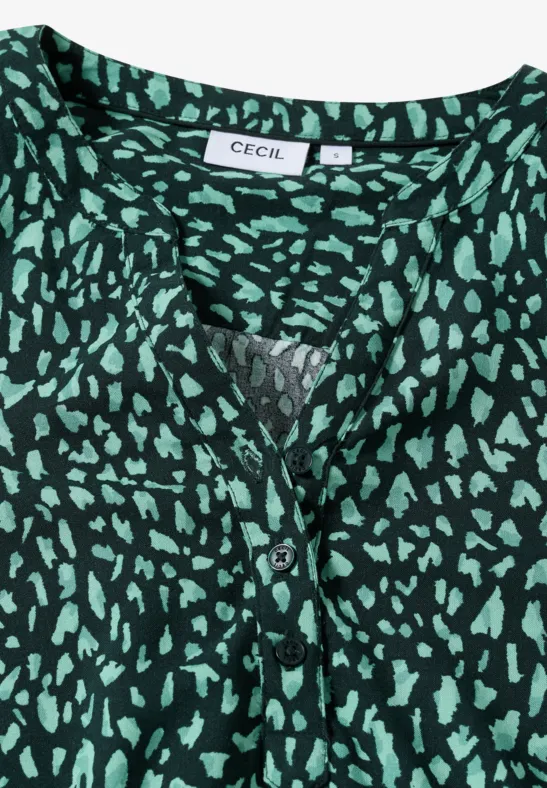 Tuniek met patroon ink green
