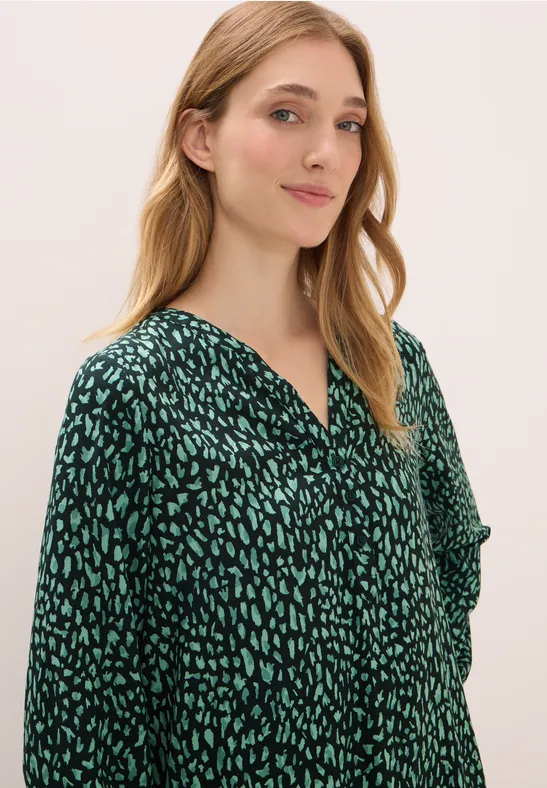 Tuniek met patroon ink green