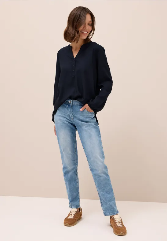 Tunika in Unifarbe urban dark blue