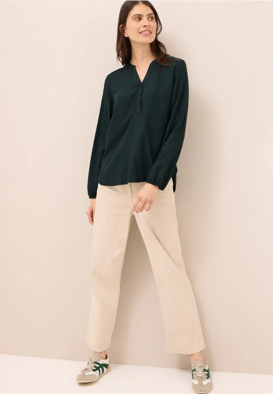 Tuniek in effen kleur ink green