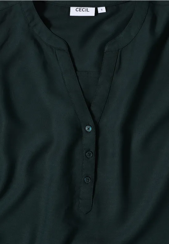 Tuniek in effen kleur ink green