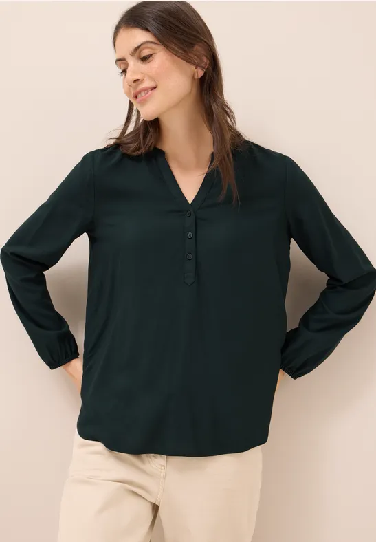 Tuniek in effen kleur ink green
