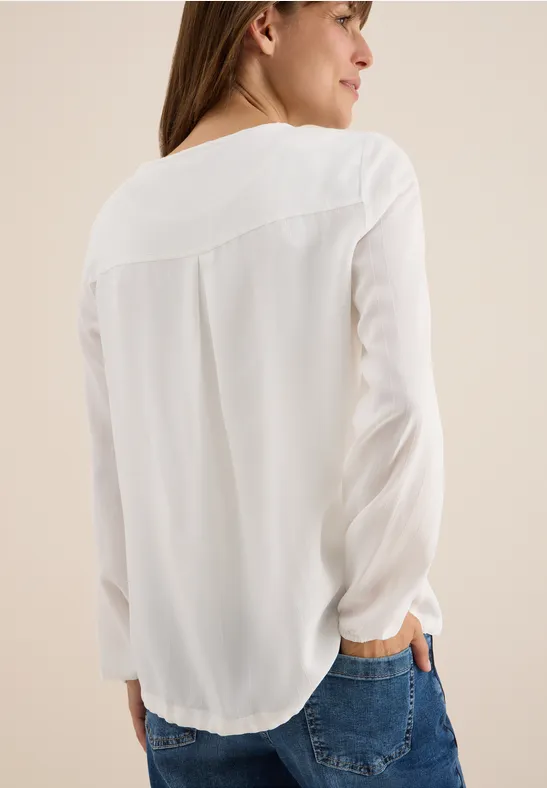 Bluse mit Tunnelzug White