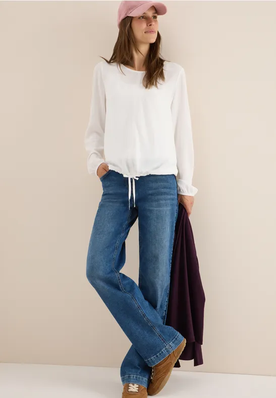 Bluse mit Tunnelzug White