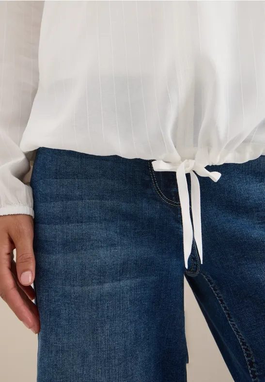 Bluse mit Tunnelzug White