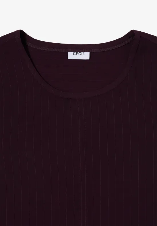 Bluse mit Tunnelzug eggplant red