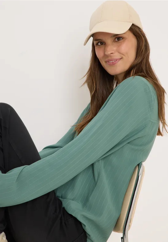 Bluse mit Tunnelzug jewel green