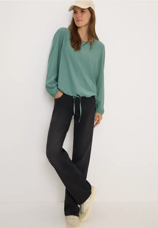 Bluse mit Tunnelzug jewel green