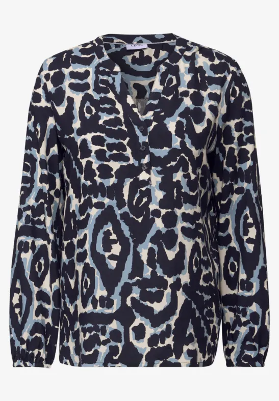 Gemusterte Tunika urban dark blue