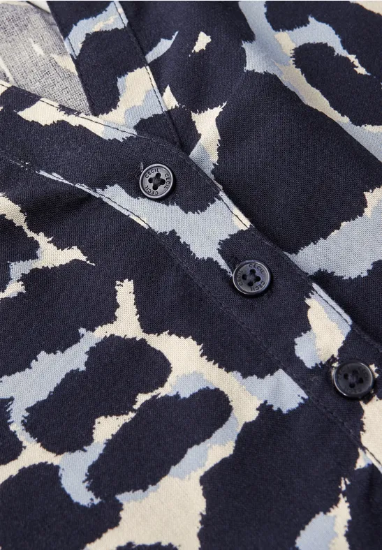 Gemusterte Tunika urban dark blue