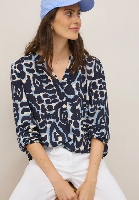 Gemusterte Tunika urban dark blue
