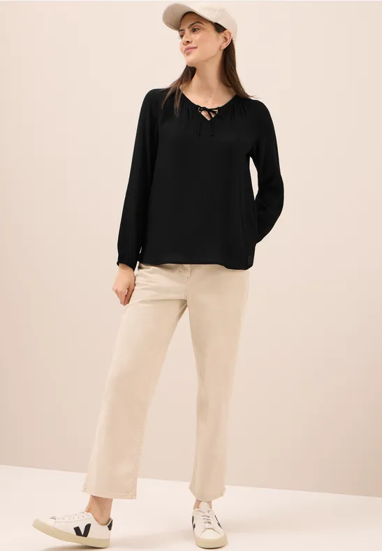 Crepe Bluse Black