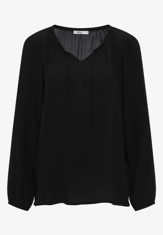 Crepe Bluse Black