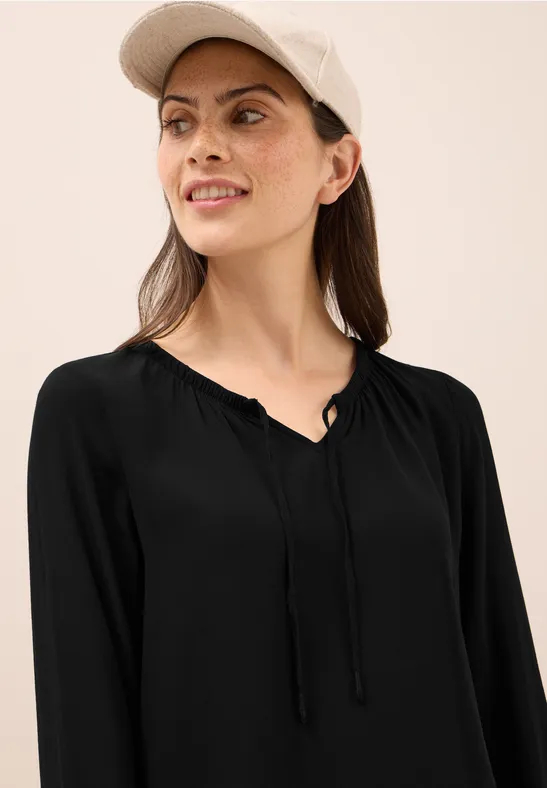 Crepe Bluse Black