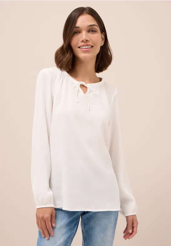 Crepe Bluse vanilla white