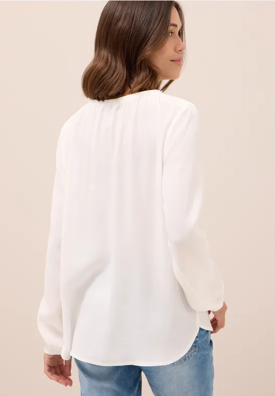 Crepe Bluse vanilla white