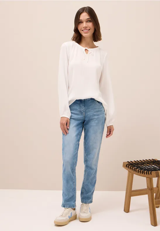Crepe Bluse vanilla white