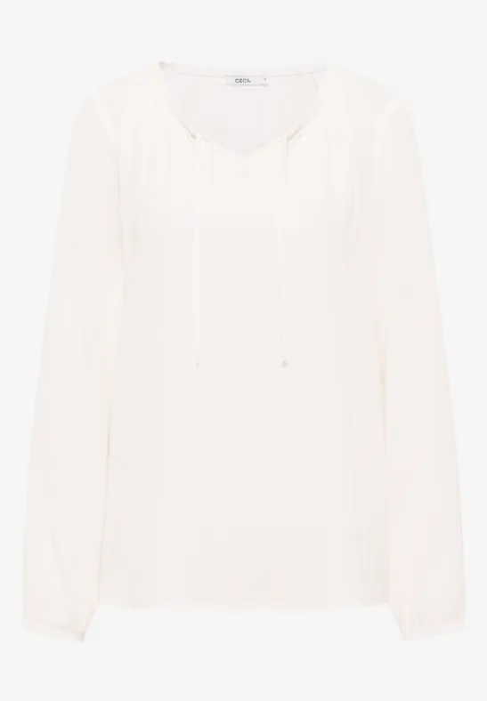 Crepe Bluse vanilla white