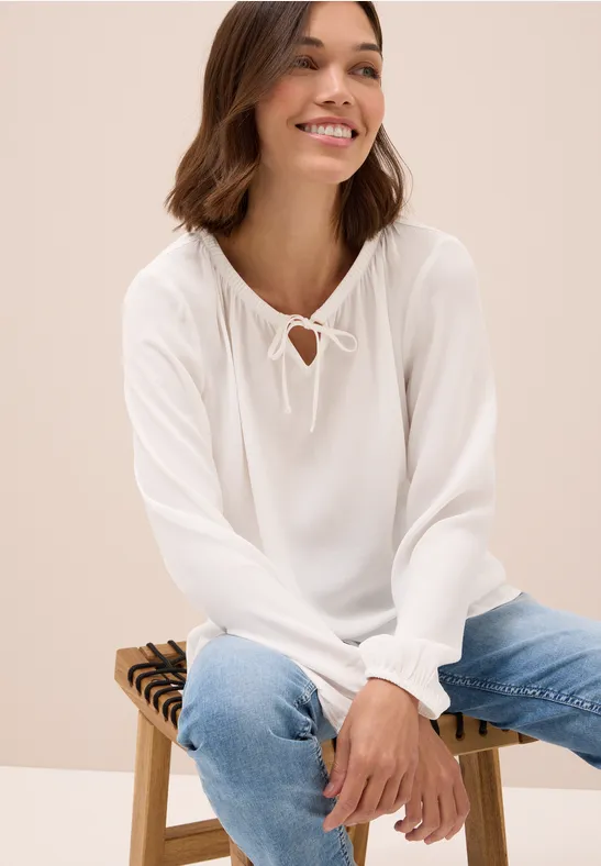 Crepe Bluse vanilla white