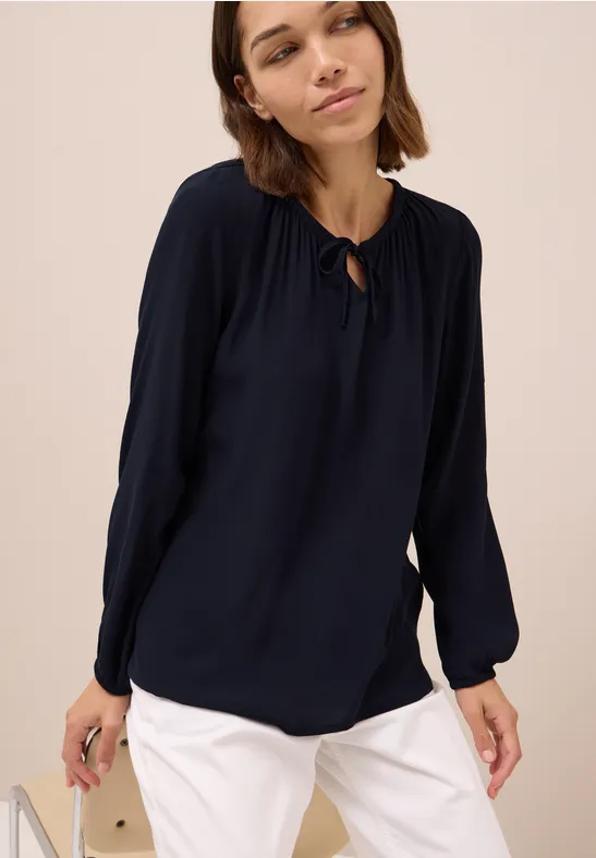 Crepe blouse urban dark blue