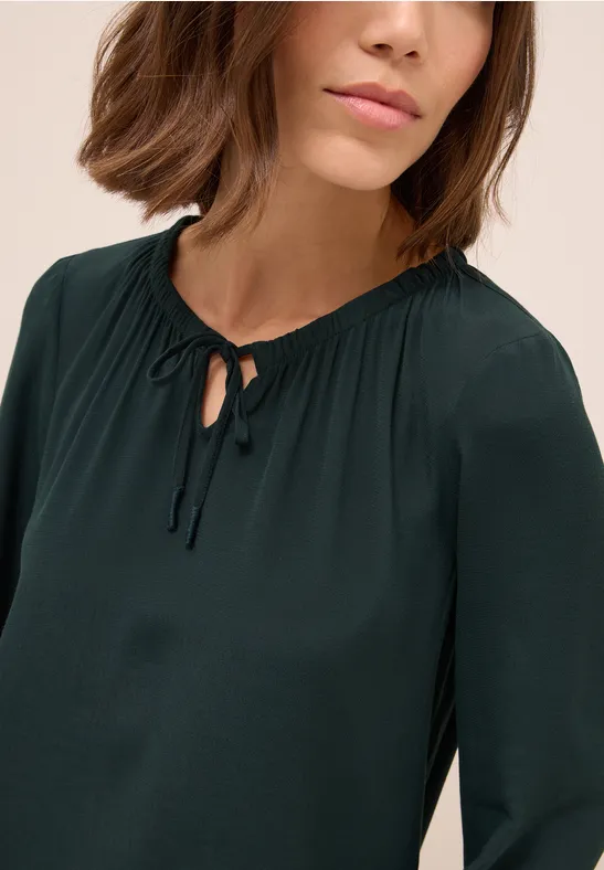 Crepe blouse ink green
