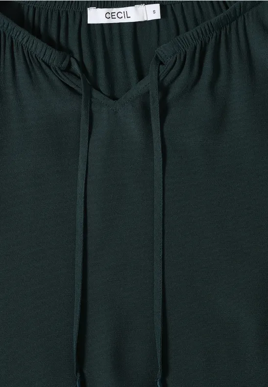 Crepe blouse ink green