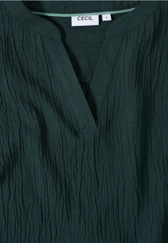 Blusenshirt mit Struktur ink green