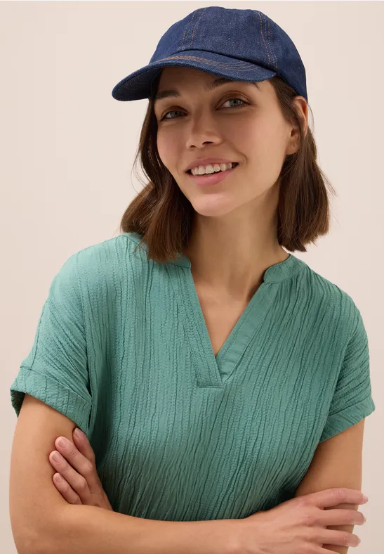 Blusenshirt mit Struktur jewel green