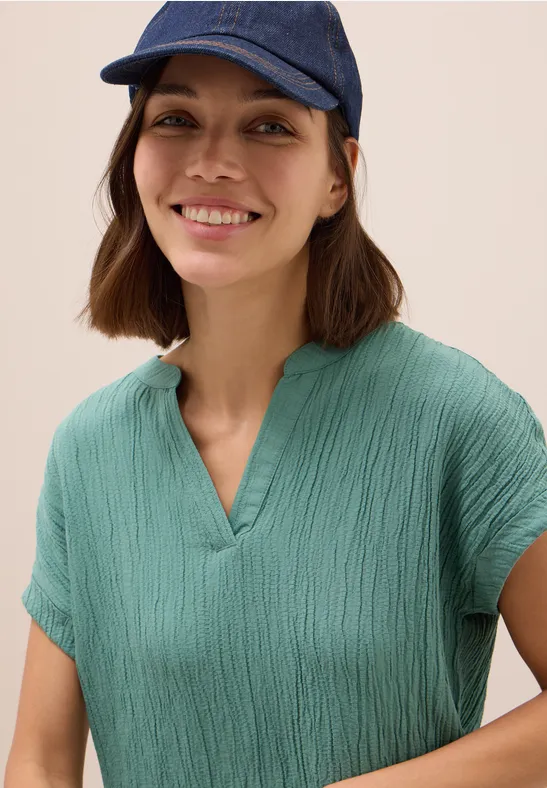 Blusenshirt mit Struktur jewel green