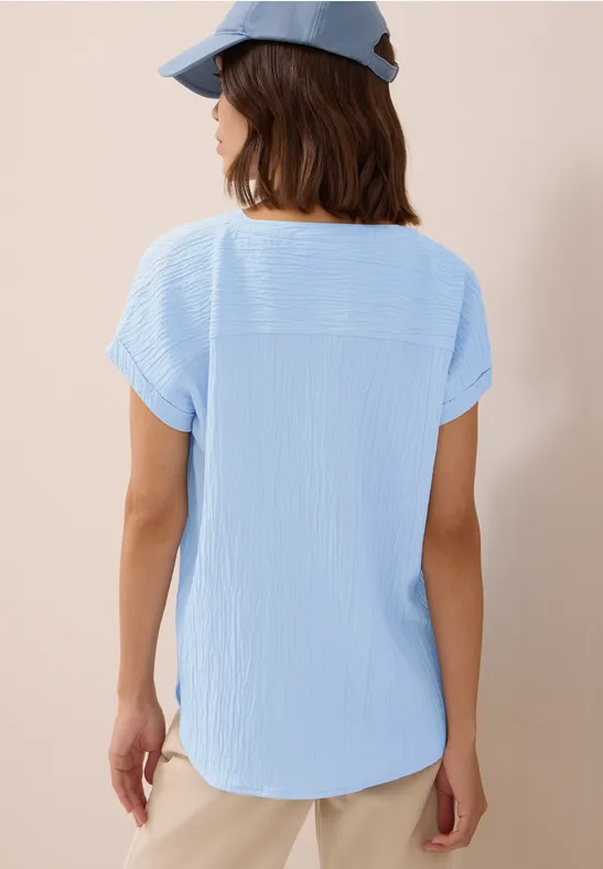Blusenshirt mit Struktur light sky blue