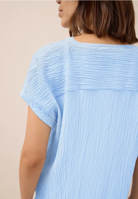 Blusenshirt mit Struktur light sky blue