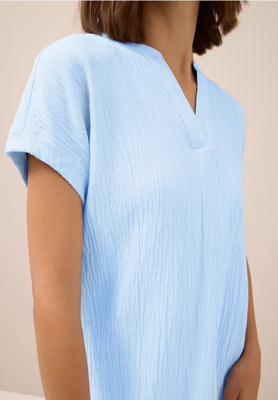 Blusenshirt mit Struktur light sky blue