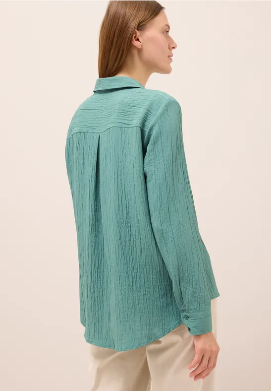 Hemdbluse mit Struktur jewel green