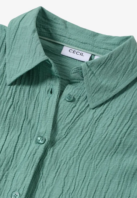 Hemdbluse mit Struktur jewel green