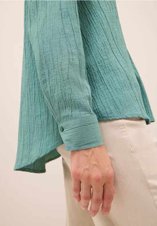 Hemdbluse mit Struktur jewel green