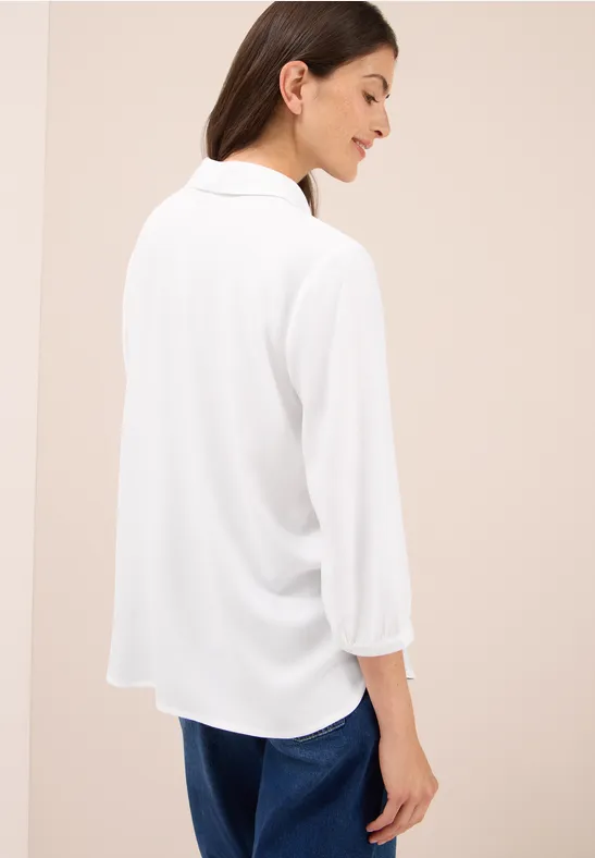Blouse in effen kleur White
