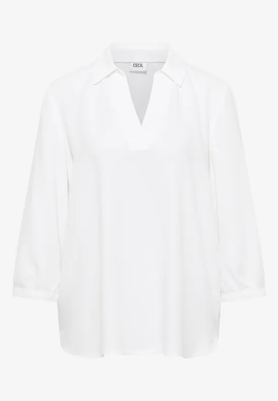 Blouse in effen kleur White