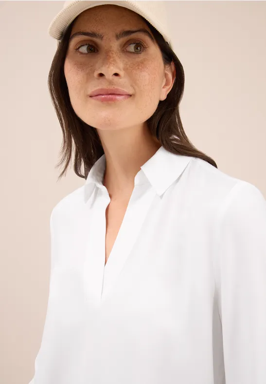Blouse in effen kleur White