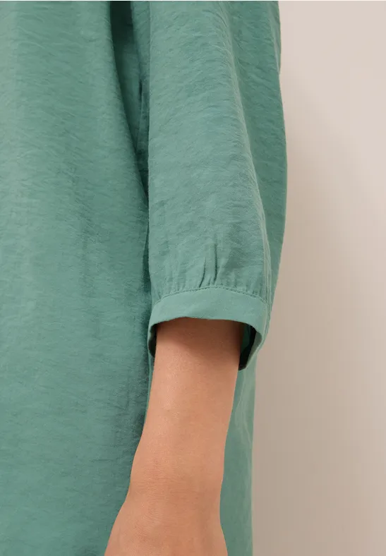 Blouse longue en couleur unie jewel green
