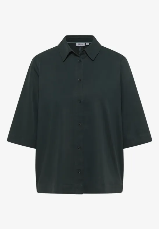 Lyocell overhemd blouse ink green