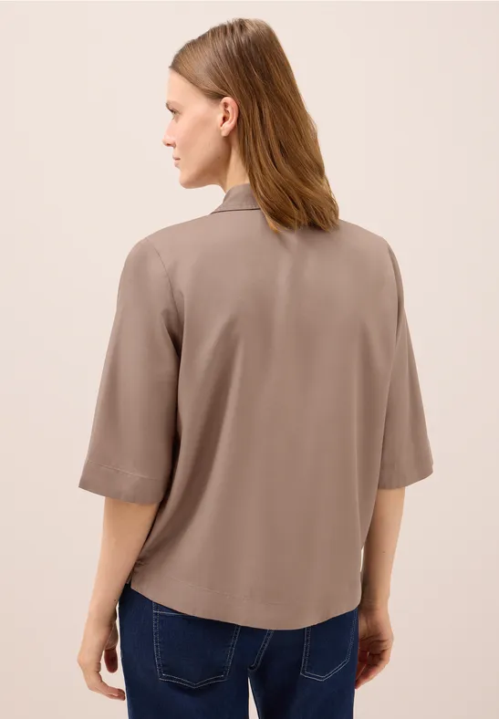 Lyocell overhemd blouse natural taupe