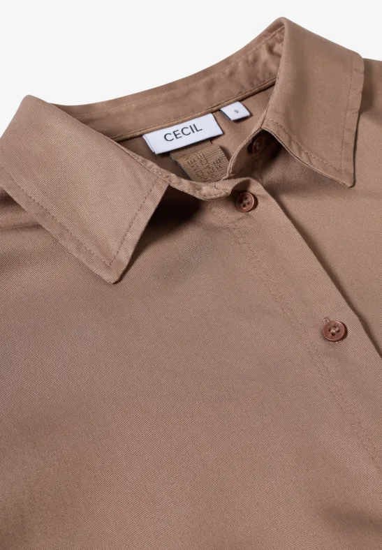 Lyocell overhemd blouse natural taupe